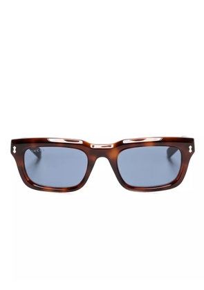 Gucci Eyewear tortoiseshell rectangle-frame sunglasses - Brown