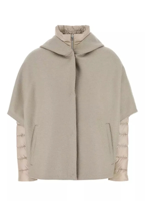 Herno cape-style padded jacket - Neutrals