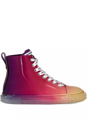 Giuseppe Zanotti gradient effect high-top sneakers - Red