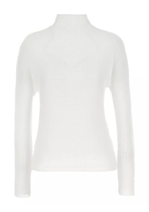Issey Miyake high-neck top - White