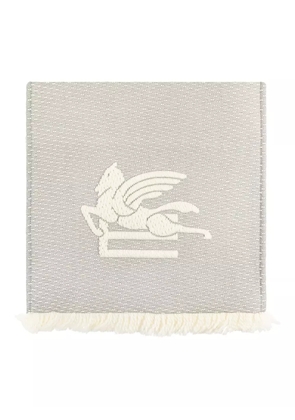 ETRO embroidered scarf - Grey