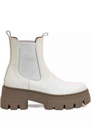 ENNEQUADRO 60mm leather Chelsea boots - White