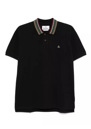 Vivienne Westwood embroidered-logo polo shirt - Black