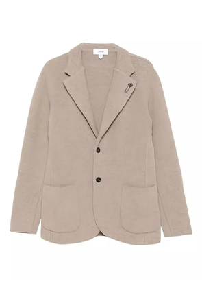Lardini single-breasted knitted jacket - Neutrals