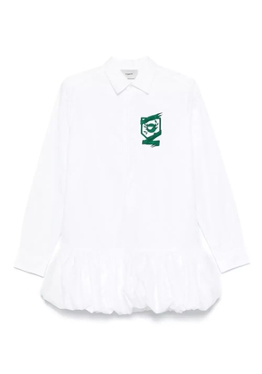 Coperni embroidered-logo dress - White
