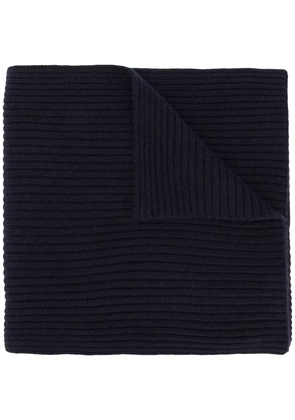 N.Peal Short Ribbed scarf - Blue