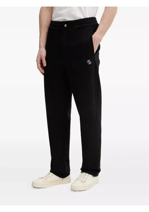 Filling Pieces embroidered-logo trousers - Black