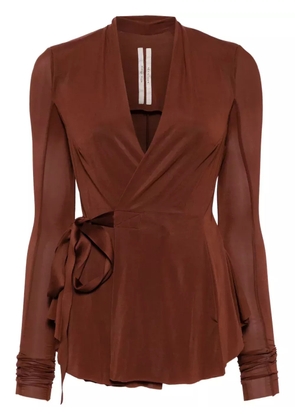 Rick Owens Hollywood wrap jacket - Brown
