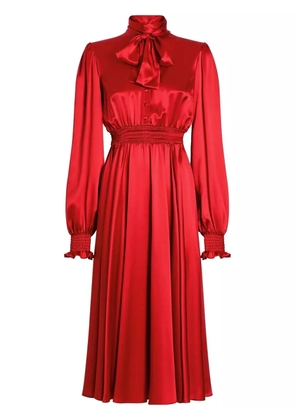 Dolce & Gabbana silk midi dress - Red