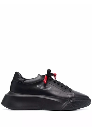 Giuliano Galiano leather lace up sneakers - Black