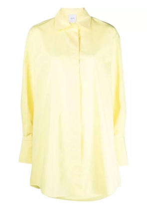 Patou long-sleeve shirt dress - Yellow
