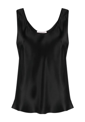 Gilda & Pearl wide-strap silk tank top - Black