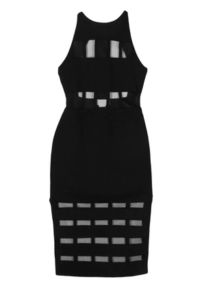 Genny semi-sheer mdi dress - Black