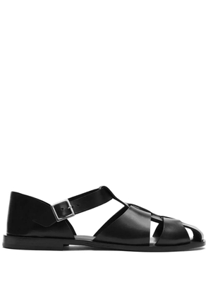 Scarosso Apollo leather sandals - Black
