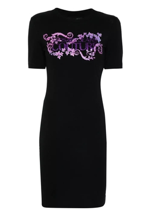 Versace Jeans Couture logo-print T-shirt dress - Black