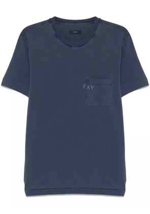 Fay logo-print T-shirt - Blue