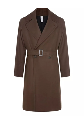 Hevo belted double-breasted coat - Brown