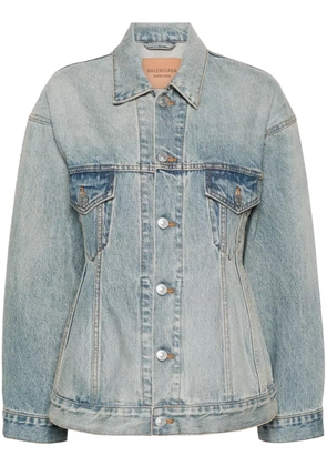 Balenciaga Hourglass denim jacket - Blue