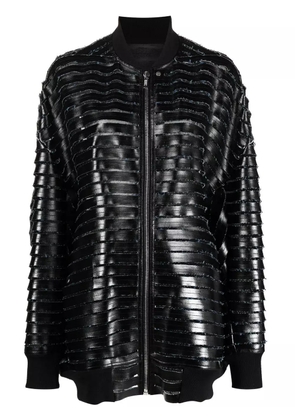 Rick Owens faux-leather bomber jacket - Black