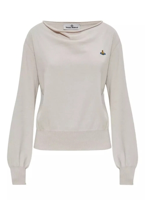Vivienne Westwood orb-embellished boat-neck sweater - Neutrals