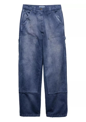 Prada Triangle-logo cargo trousers - Blue