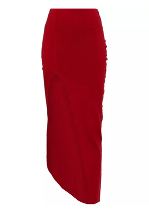 Rick Owens fitted asymmetric design skirt - Red