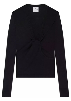 Courrèges twist-detailing shirt - Black