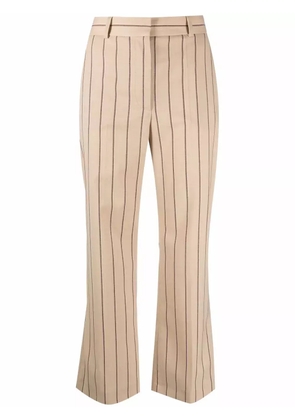 JOSEPH Talia stripe-print tailored trousers - Neutrals