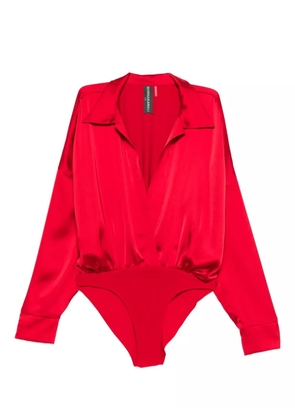 Norma Kamali satin bodysuit - Red