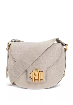 Furla Lotus leather logo-strap mini bag - Grey
