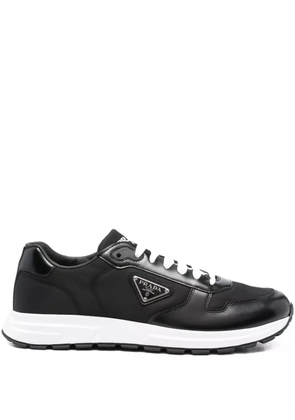 Prada leather-panelled sneakers - Black