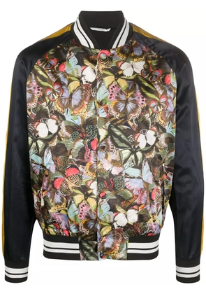 Valentino Garavani butterfly-print bomber jacket - Yellow