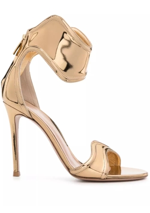Gianvito Rossi Lucrezia 105mm metallic sandals - Gold