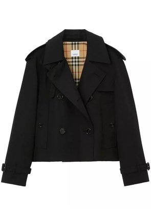 Burberry double-breasted cropped trench coat - Black