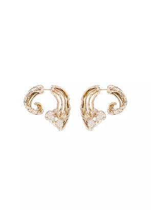 Bibi van der Velden 18kt yellow gold wave diamond earrings