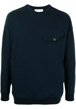 Ports V crewneck cotton sweatshirt - Blue