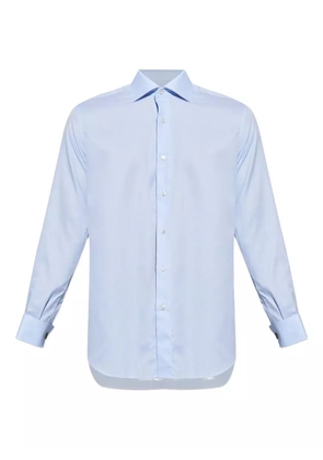 Brioni double-cuff cotton shirt - Blue