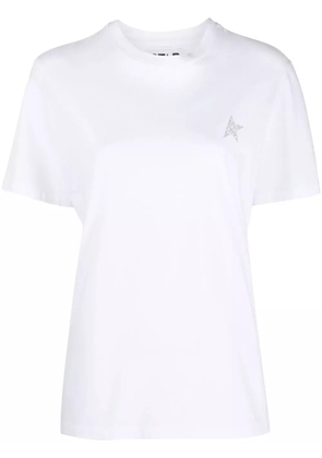 Golden Goose glitter-logo cotton T-shirt - White