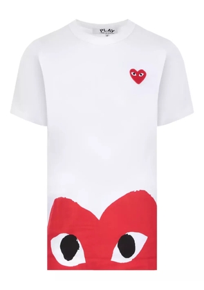 Comme Des Garçons Play logo-print cotton T-shirt - White