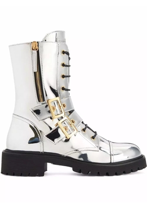 Giuseppe Zanotti Tifa metallic calf-length boots - Silver