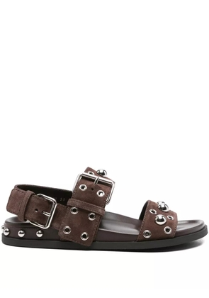 Valentino Garavani stud-embellished sandals - Brown