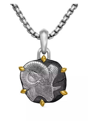 David Yurman 18kt yellow gold and sterling silver Aries amulet (33mm)