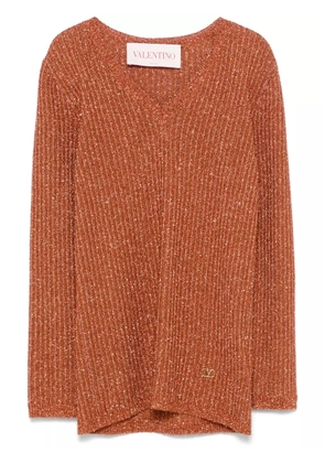 Valentino Garavani lurex sweater - Orange