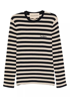 Valentino Garavani striped long-sleeve sweater - Neutrals