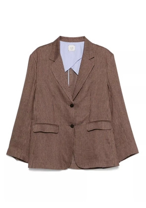 Alysi striped single-breasted blazer - Brown