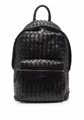Officine Creative Armor woven leather backpack - Black