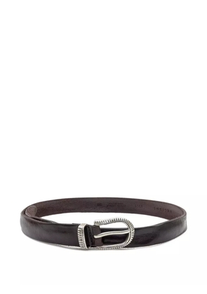 Orciani engraved leather belt - Brown