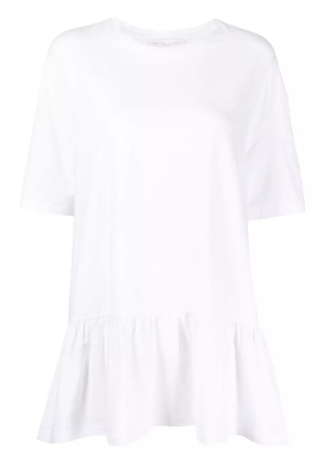 Fabiana Filippi cotton-linen peplum T-shirt - White