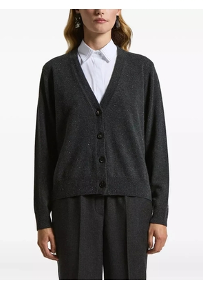 Peserico button V-neck sweater - Grey