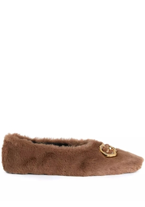 Giuseppe Zanotti Lucreciia faux fur loafers - Brown